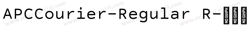 APCCourier-Regular R字体转换